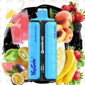 VapSolo Quads - #7 - Pink Limonádé & Kiwi Passiógyümölcs Guáva & Barack és bogyós gyümölcs & Eper és Banán4
